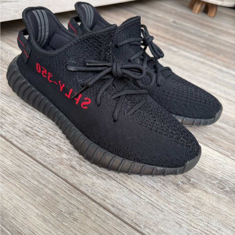 SOLD adidas Yeezy Boost 350 V2 Black with Red Stripe